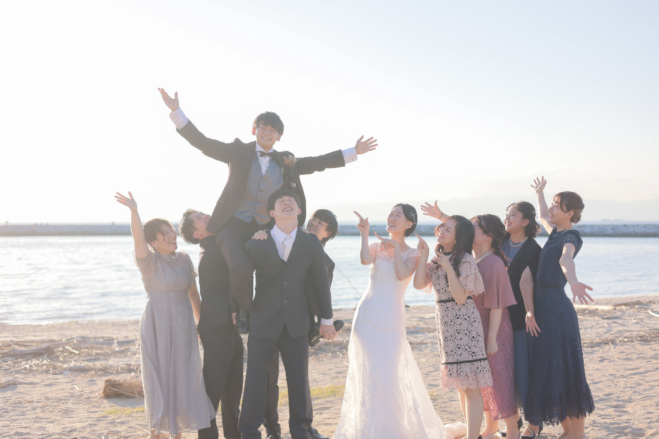 岐阜フォトウェディング、前撮り岐阜、ビーチフォト、りんくうビーチ常滑ならラフフォトへ