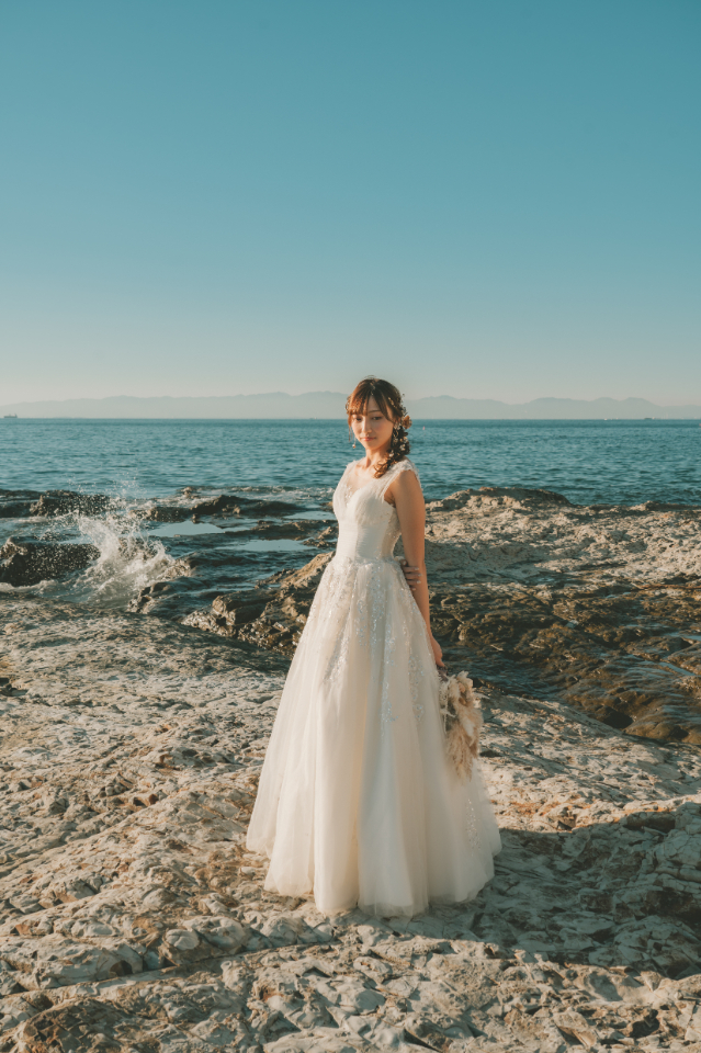 岐阜フォトウェディング、前撮り岐阜、ビーチフォト、野間灯台前撮りならラフフォトへ