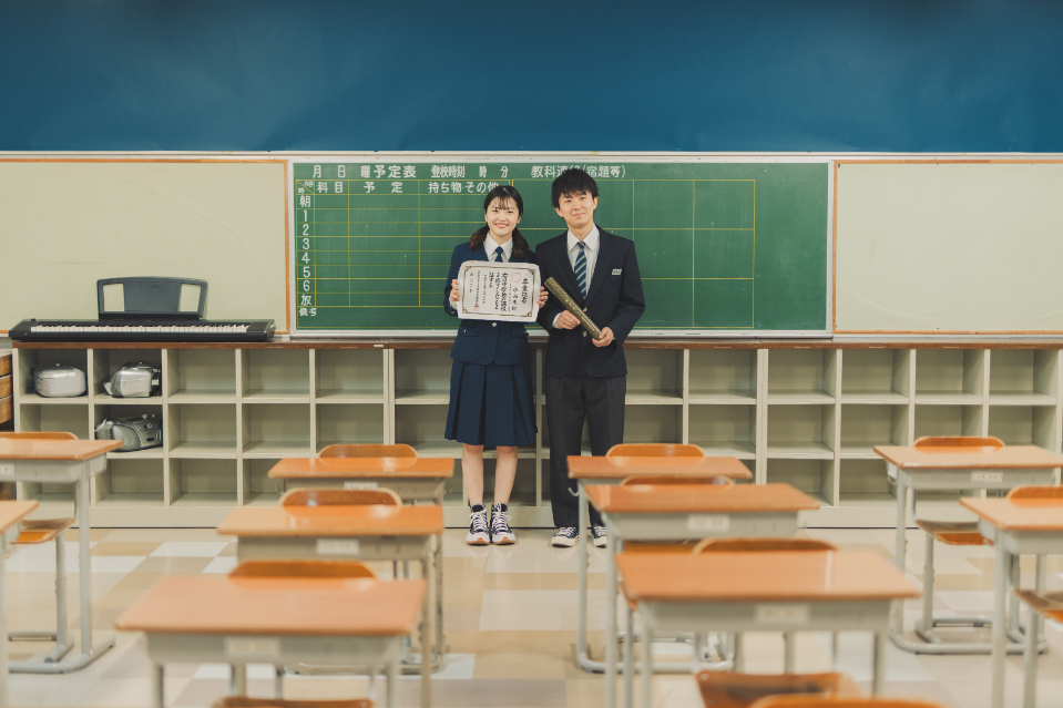 前撮り岐阜、岐阜フォトウエディング、学校前撮りならラフフォトへ