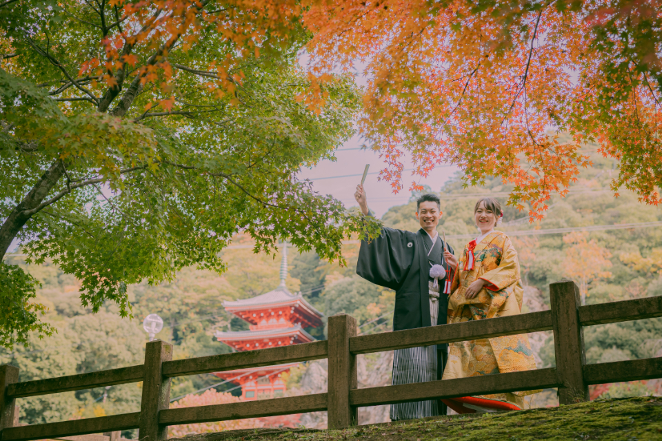 前撮り岐阜、岐阜フォトウエディング紅葉フォトならラフフォトへ